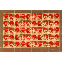 1982 - Danmark - Julemærkeark nissebørn pynter op - Frimærke - Postfrisk.